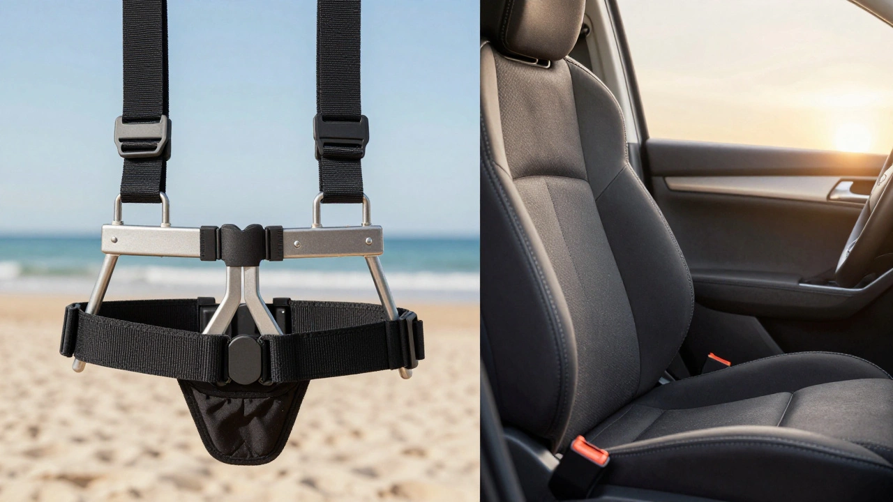 Comparison of a waist harness for mobility and a seat harness for support