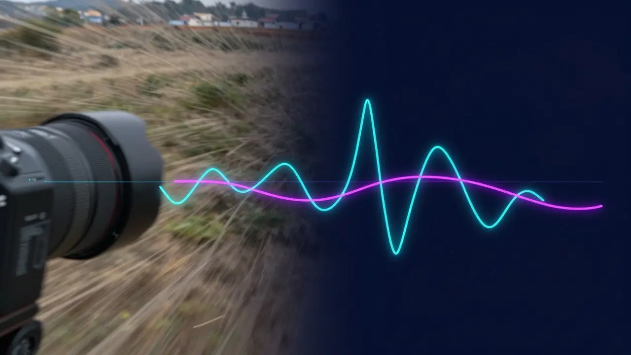 Abstract visualization of flight data overlaid on a landscape